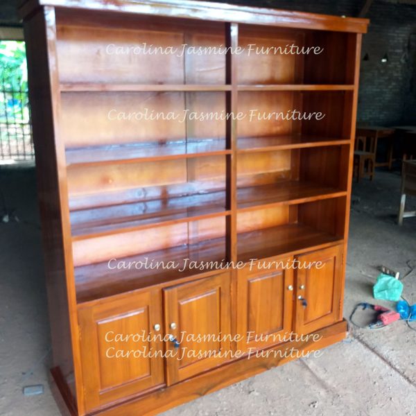 rak buku kayu jati